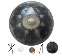 Handpan Drum 440HZ in D Minor 91012 Notes 22 Inch Steel Tongue Drum with Soft Bag Harmonic Percussion for Sound Personal Meditation Yoga Purple 9 Notes