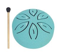 handpan drum 6/3 Inch 11/6 Notes Mini Handpan Drum Finger Picks Percussion Instruments Sound Healing Steel Tongue for Meditation Yoga(6 Notes Blue)
