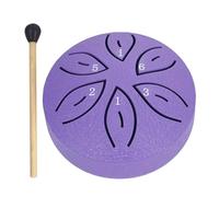Handpan Drum 6/3 Inch 11/6 Notes Mini Handpan Drum Finger Picks Percussion Instruments Sound Healing Steel Tongue Drum for Meditation Yoga(6 Notes Purple)
