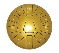 Handpan Drum 8 Inch Steel Tongue Drum, 11 Notes Handpan with Mallet and Finger Picks, Percussion Instrument for Meditation and Yoga(GOLD)
