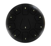 Handpan Drum 8 Inch Steel Tongue Drum, 11 Notes Handpan with Mallet and Finger Picks, Percussion Instrument for Meditation and Yoga(BLACK)