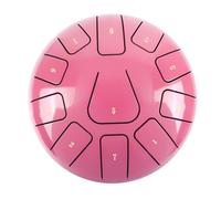 Handpan Drum 8 Inch Steel Tongue Drum, 11 Notes Handpan with Mallet and Finger Picks, Percussion Instrument for Meditation and Yoga(PINK)