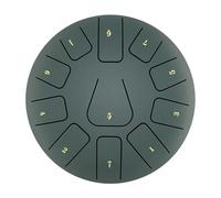 Handpan Drum 8 Inch Steel Tongue Drum, 11 Notes Handpan with Mallet and Finger Picks, Percussion Instrument for Meditation and Yoga(GREEN)