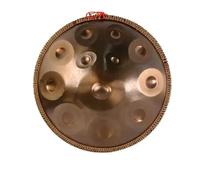 Handpan Drum 9/10/12/14 Notes 22 Inches 432hz Professional in D Minor Steel Handpan Drum Percussion Instrument for Professional Performance(432hz golden 12 tone)