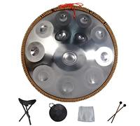 Handpan Drum 9 10 12 14 Notes Professional Percussion Instrument with Travel Bag, Rope Decoration, and Mallets for Meditation Yoga Zen