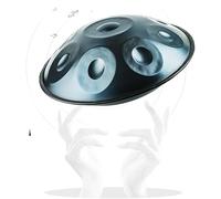Handpan Drum 9/10/12 Note D Minor,432/440Hz Steel Hand Drums Harmonic Percussion with Stand, Bag,2 Mallets/Gold-10 Notes/432Hz