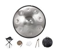 Handpan Drum 9/10/12 Notes 22 inch Handpan Drum 432HZ/440HZ D minor For sound healing, personal meditation, yoga, with soft bag, mallets,Handpan Drum holder, Cleaning cloth(Color:I,Size:9 Notes(440HZ)