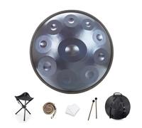 Handpan Drum 9/10/12 Notes 22 inch Handpan Drum 432HZ/440HZ D minor For sound healing, personal meditation, yoga, with soft bag, mallets,Handpan Drum holder, Cleaning cloth(Color:M,Size:10 Notes(432HZ