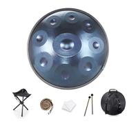 Handpan Drum 9/10/12 Notes 22 inch Handpan Drum 432HZ/440HZ D minor For sound healing, personal meditation, yoga, with soft bag, mallets,Handpan Drum holder, Cleaning cloth(Color:M,Size:9 Notes(432HZ)