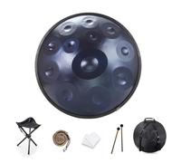 Handpan Drum 9/10/12 Notes 22 inch Handpan Drum 432HZ/440HZ D minor For sound healing, personal meditation, yoga, with soft bag, mallets,Handpan Drum holder, Cleaning cloth(Color:M,Size:12 Notes(440HZ