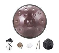 Handpan Drum 9/10/12 Notes 22 inch Handpan Drum 432HZ/440HZ D minor For sound healing, personal meditation, yoga, with soft bag, mallets,Handpan Drum holder, Cleaning cloth(Color:L,Size:12 Notes(432HZ