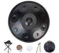 Handpan Drum 9/10/12 Notes 22 inch Handpan Drum 432HZ/440HZ D minor For sound healing, personal meditation, yoga, with soft bag, mallets,Handpan Drum holder, Cleaning cloth(Color:A,Size:9 Notes(432HZ)