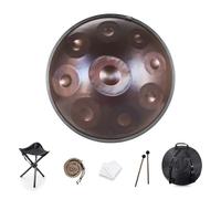 Handpan Drum 9/10/12 Notes 22 inch Handpan Drum 432HZ/440HZ D minor For sound healing, personal meditation, yoga, with soft bag, mallets,Handpan Drum holder, Cleaning cloth(Color:L,Size:9 Notes(432HZ)