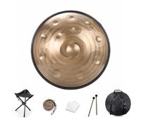 Handpan Drum 9/10/12 Notes 22 inch Handpan Drum 432HZ/440HZ D minor For sound healing, personal meditation, yoga, with soft bag, mallets,Handpan Drum holder, Cleaning cloth(Color:E,Size:12 Notes(440HZ