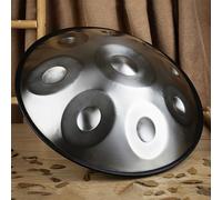 Handpan Drum - 9/10/12 Notes 22 Inch In D Minor Professional-grade Steel Tongue Drum Flying Saucer Percussion Instrument With Storage Bag, Mallet For Children, Adults(A-440hz,9 notes)