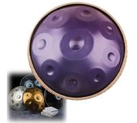 Handpan Drum, 9/10/12 Notes D Minor Harmonic Steel Tongue Drum with Soft Bag, Mallets, Stand, and Cloth