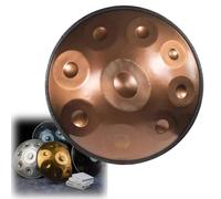 Handpan Drum, 9/10/12 Notes D Minor Harmonic Steel Tongue Drum with Soft Bag, Mallets, Stand, and Cloth