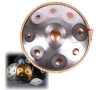 Handpan Drum, 9/10/12 Notes D Minor Harmonic Steel Tongue Drum with Soft Bag, Mallets, Stand, and Cloth