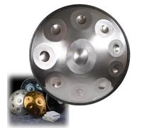 Handpan Drum, 9/10/12 Notes D Minor Harmonic Steel Tongue Drum with Soft Bag, Mallets, Stand, and Cloth