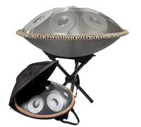 Handpan Drum, 9/10/12 Notes Steel Percussion Instrument in D Minor, 22 Inches, Comes with Soft Bag for Sound Healing, 432Hz/440Hz Tuned