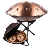 Handpan Drum, 9/10/12 Notes Steel Percussion Instrument in D Minor, 22 Inches, Comes with Soft Bag for Sound Healing, 432Hz/440Hz Tuned