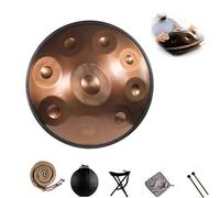 Handpan Drum 9 Notes 22 Inch D Minor Steel Drum, Harmonic Percussion for Sound Healing, Meditation, Yoga with Bag & Stand