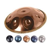 Handpan Drum D Minor 10 Notes 22 Inches 432Hz/440Hz Steel Drum with Bag, Mallets, and Stand - Classic Musical Instrument
