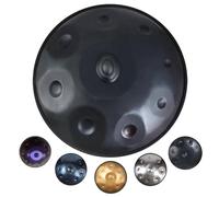 Handpan Drum D Minor 432Hz/440Hz 9 Notes Steel Hand Drum for Professional Performance (D3/A3/bB3/C4/D4/E4/F4/G4/A4)(Black,432Hz)