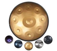 Handpan Drum D Minor 432Hz/440Hz 9 Notes Steel Hand Drum for Professional Performance (D3/A3/bB3/C4/D4/E4/F4/G4/A4)(Gold,440Hz)