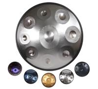 Handpan Drum D Minor 432Hz/440Hz 9 Notes Steel Hand Drum for Professional Performance (D3/A3/bB3/C4/D4/E4/F4/G4/A4)(Silver,432Hz)