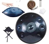 Handpan Drum D Minor Kurd 10-Note Steel Percussion Instrument for Professional Performance, 432Hz/440Hz Tuning, Ideal for Musicians