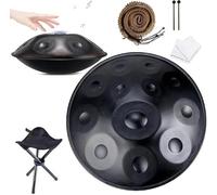 Handpan Drum D Minor Kurd 10-Note Steel Percussion Instrument for Professional Performance, 432Hz/440Hz Tuning, Ideal for Musicians