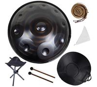 Handpan Drum D Minor Kurd Hand Pan Drums 9/10/12 Notes Adult Hand Drum Instrument 432/440Hz Steel Drums Set Includes Carrying Case, Stand, Drumsticks(Blue,432HZ/10Note)