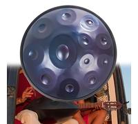 Handpan Drum - D Minor Steel Tongue Drums, 22 Inch 9/10/12 Notes Steel Percussion Instrument Drum, 432Hz/440Hz Handpan Instrument Hand Pan Drums For Adults(Blue-12Notes,432Hz)