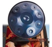 Handpan Drum - D Minor Steel Tongue Drums, 22 Inch 9/10/12 Notes Steel Percussion Instrument Drum, 432Hz/440Hz Handpan Instrument Hand Pan Drums For Adults(Blue-9Notes,432Hz)