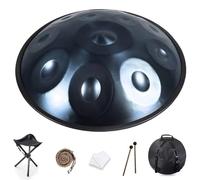 Handpan Drum for Adults 22 Inches D Minor Kurd, 440Hz 9/10/12 Notes Hand Drum Instrument, Steel Drums Handpan Stand for Meditation, Music Therapy & Live Performances(Blue,12-note)