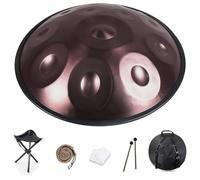Handpan Drum For Adults - Hand Drum Instrument, 432Hz/440Hz 9/10/12 Notes Handpan Drums Steel Hand Pan In D Minor For Meditation, Music Therapy & Live Performances(D,432HZ/9Note)