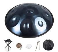 Handpan Drum For Adults - Hand Drum Instrument, 432Hz/440Hz 9/10/12 Notes Handpan Drums Steel Hand Pan In D Minor For Meditation, Music Therapy & Live Performances(B,440HZ/10Note)
