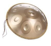 Handpan Drum For Adults, Handpan Drums For Camping, Meditation Or Yoga,Percussion For Meditation Room, 22 Inches D Minor Harmonic Percussion Instrument(Gold,12 Notes (440Hz))