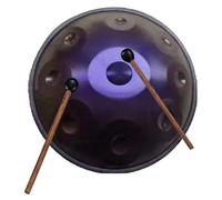 Handpan Drum for Adults, Steel Hand Pan Percussion Instruments, 9/10/12 Notes In D Minor Hand Pan Drum With Soft Bag, 2 Mallets, for Sound Healing, Meditation, Yoga(Dark purple,440HZ/9Note)
