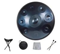 Handpan Drum For Adults, Steel Tongue Drum Chime Waterproof, Garden Rain Drum 18/22 Inches 9/10/12 Notes, For Outside Meditation, Yoga & Zen Gifts Easy To Play(Blue,22inch 9Note)