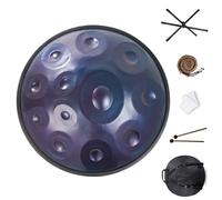 Handpan Drum For Meditation And Relaxation, Handpan Drums In D Minor For Adults, Steel Hand Pan Percussion Instruments(Blue,12 Notes (440Hz))