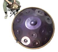 Handpan Drum for Sound Healing, Personal Meditation,Yoga,440Hz 9/10/12 Notes,Kurd Minor Popular Hand Drums/Purple - 12 Notes
