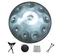 Handpan Drum Hand Pan 9 10 12 14 Notes Professional Percussion Instrument Steel Handpan with Travel Bag Rope Decoration and Mallets for Meditation Yoga Zen
