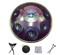 Handpan Drum Hand Pan 9 10 12 14 Notes Professional Percussion Instrument Steel Handpan with Travel Bag Rope Decoration and Mallets for Meditation Yoga Zen