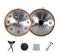 Handpan Drum Hand Pan 9 10 12 14 Notes Professional Percussion Instrument Steel Handpan with Travel Bag Rope Decoration and Mallets for Meditation Yoga Zen