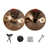 Handpan Drum Hand Pan 9 10 12 14 Notes Professional Percussion Instrument Steel Handpan with Travel Bag Rope Decoration and Mallets for Meditation Yoga Zen