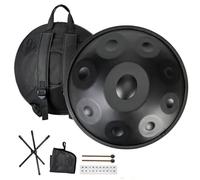 Handpan Drum, Hand Pan Drum Instrument With Mallets, 22 Inch D Minor, 432Hz/440Hz Steel Healing Sound Drums, Percussion Instruments For Adults Beginners(B-432Hz,12Notes)