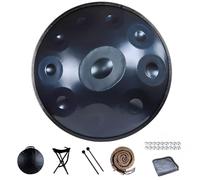 Handpan Drum, Handpan Drums for Adults, 22-Inch 10-Notes 440Hz D Minor Kurd Handpan, HandPan Instrument with Soft Handpan Bag, 2 Handpan Mallets, Handpan Stand and Dust-Free Cloth (Purple-10 Notes)