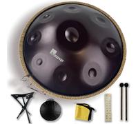 Handpan Drum & Hang Drum Kit D Minor 440Hz Steel Percussion for Meditation & Music Playing (Violet, 22In-9 Notes)
